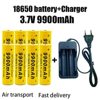 18650 batterij oplaadbare batterij 3 7v 18650 9900mah capaciteit li ion oplaadbare batterij voor pocket lamp lader
