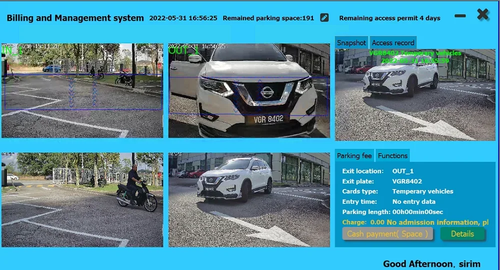 Russia AI ANPR Vehicle License Plate Recognition park LPR Cameras for Parking lot Highway Toll City Intelligent Traffic