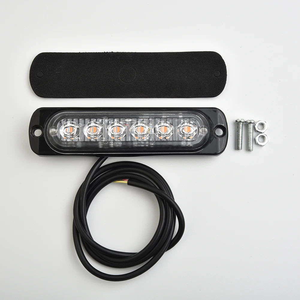 

10pcs Car 6-LED Hazard Warning Flash Strobe Light Caution Car Daytime Running Lights Waterproof Trailer Truck Lights