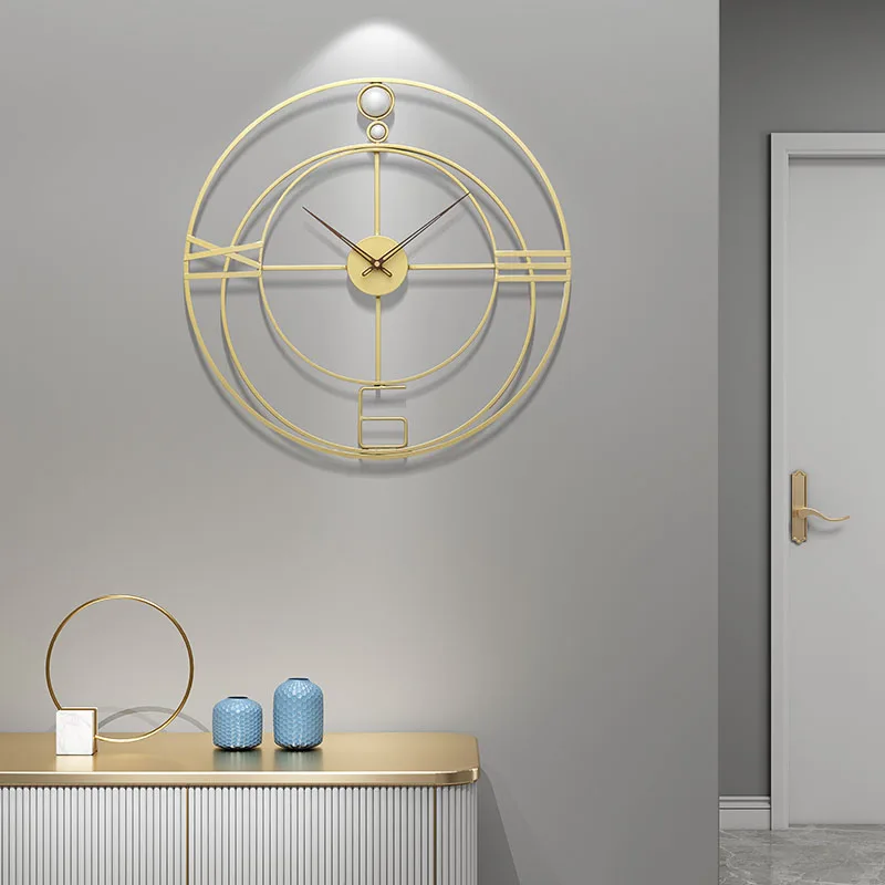 

Nordic Design Wall Clock Bedroom Vintage Metal Aesthetic Wall Clocks Industrial Wall Decor Reloj De Pared Living Room Decoration