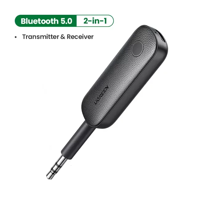 

2-in-1 Bluetooth Adapter Transmitter Receiver Bluetooth AUX 5.0 Wireless 3.5mm Adapter Stereo for Earphones TV Car Audio