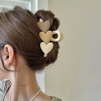 2022 trend heart hair claws for women girls korean geometric hair clamp grab hair clips hairpin hair accessories headwear new