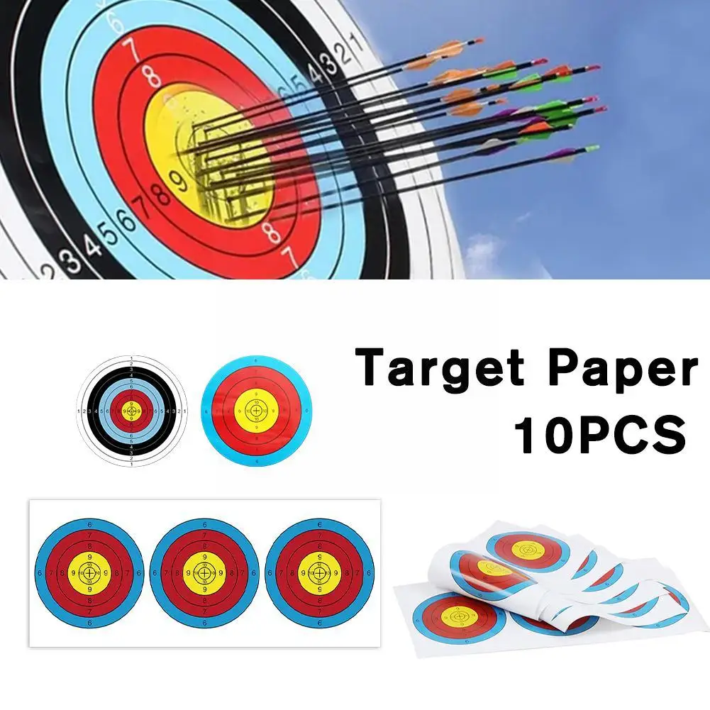 

10pcs Splatter Target High Visibility Adhesive Shooting Stickers Hunting Training Shooting Paper Target Reactive Z2x5