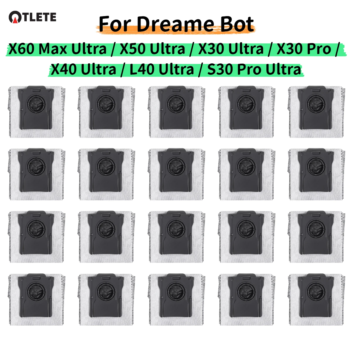 Фото Совместимые запасные части для Dreame X60 Max Ultra, X30 Ultra, L10s Ultra Gen 2, L40 Ultra, S30 Pro Ultra: мешок для сбора пыли с активированным углем №1