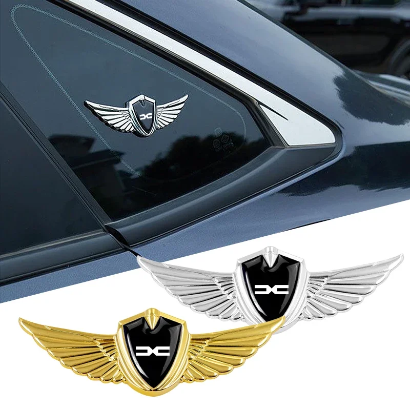 Стайлинг автомобиля 3D хромированная металлическая корпорация фотосессия для Dacia