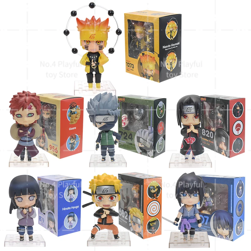 Наруто Перемещаемые фигурки смены лиц PVC игрушки Учиха Саске Итачи Хината Гаара Какаши Хатаке Узумаки Модели.