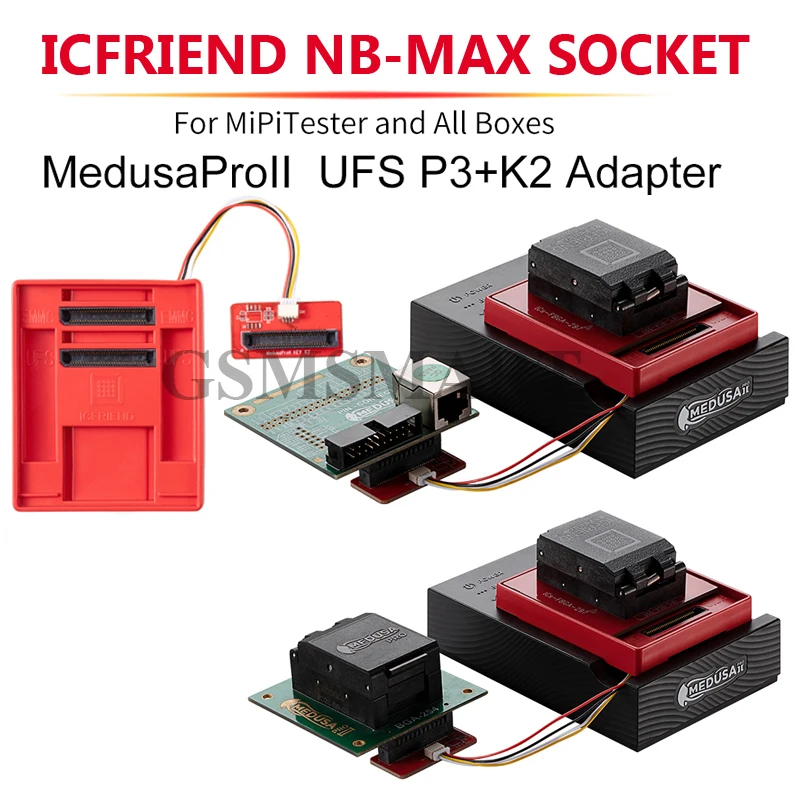 Розетка для телефона ICFRIEND NB-Max розетка EMMC 13 в 1 + UFS BGA254 BGA297 BGA153 с разъемом Medusa Pro UFI |