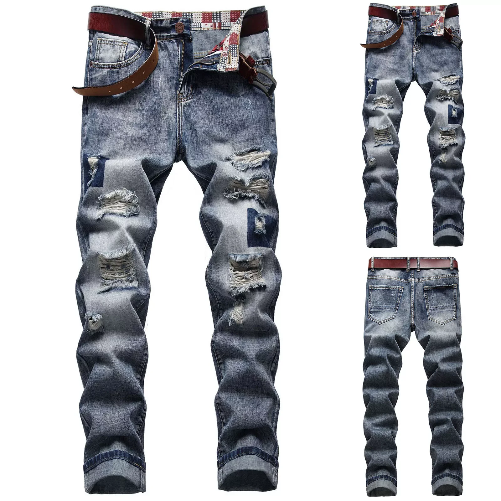 

Air 4 Jeans High Retro And Men's Sexy Street Trousers Slim-cut Men's pants