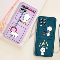 cute art painting for realme gt neo2 master narzo 50i 50a c21y c17 c11 c2 xt x2 x7 q3s pro liquid rope cover funda phone case