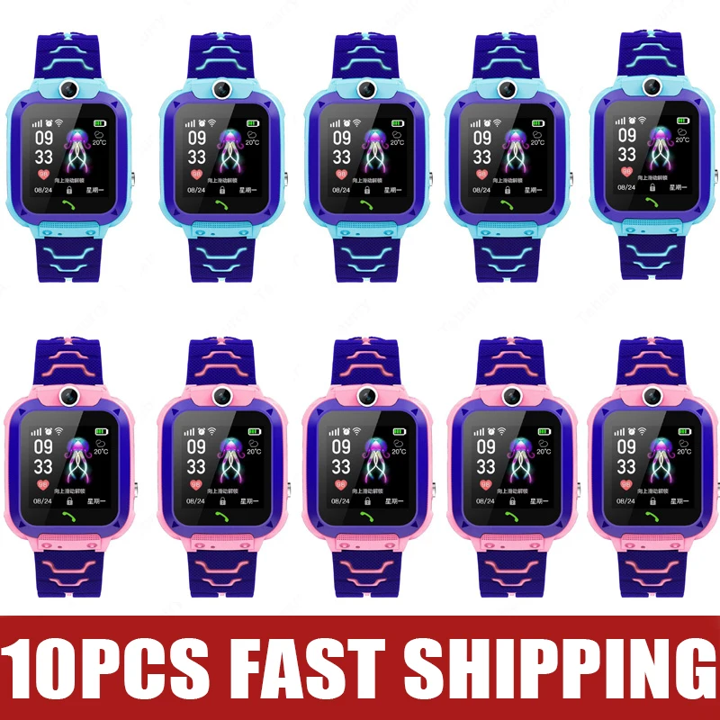 

Q12 2G Kids Smart Watch Phone Game Voice Chat SOS LBS Location Voice Chat Call Children Smartwatch for kids Clock Wholesale