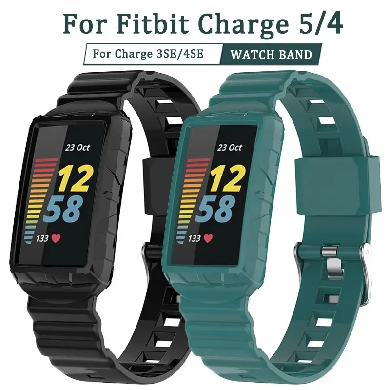 Ремешок спортивный для умных часов Fitbit Charge 6 5 4 3 SE