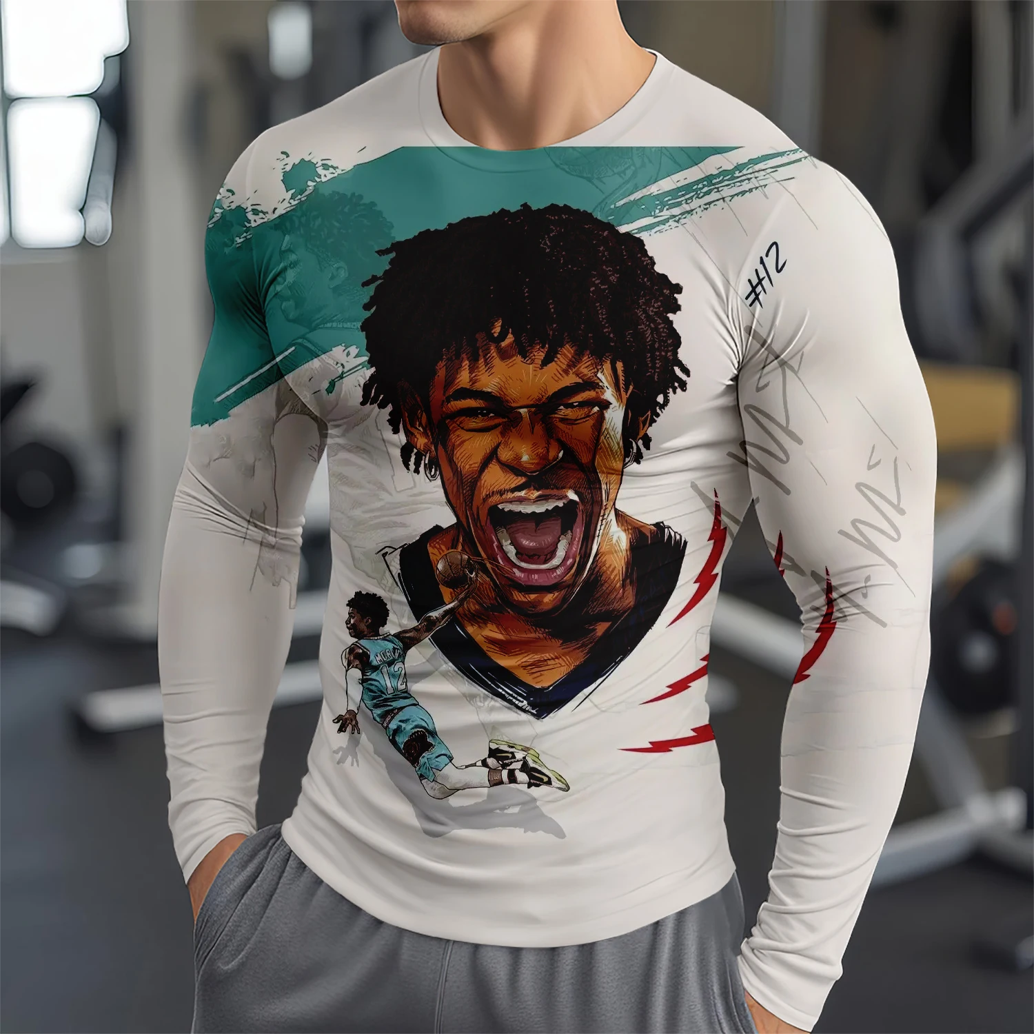 Футболка С Длинными Рукавами И 3D-принтом Звезды Модный Спортивный Топ Пуловер