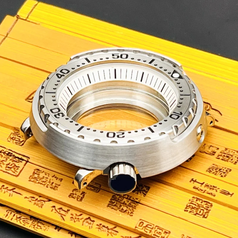 47mm Mod Seiko Tuna Canned Watch Cases fits NH35 NH36 7S 4R Japan Movement Transparent Case back SRPE Men NH35 Diving Tuna Case