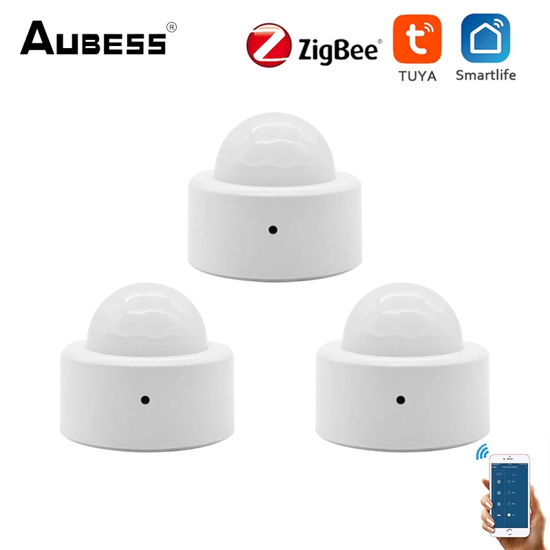 

Aubess 3/2/1pcs ZigBee 3.0 PIR Motion Sensor Mini Tuya Automation Wireless Human Body Infrared Detector Home Security Smart Life