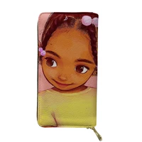 africa little girl pattern new style wallet aesthetics practical long money bag women zipper%c2%a0necessity credit card holder