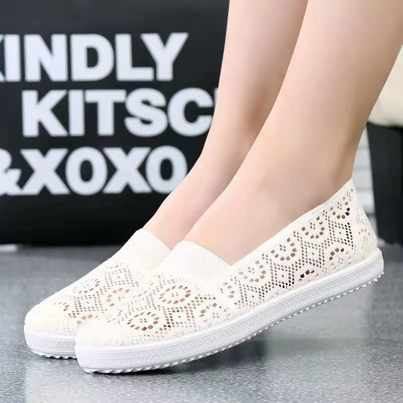 

2022 Women's Fashion Ballet Flats Work Shoes Woman Loafers Breathable Female Slip-On Boat Shoes Casual Sneaker Women Shoes