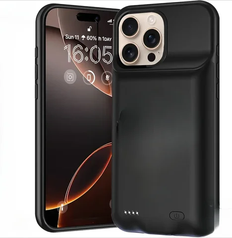 Чехол Power Case для iPhone 16 Pro, умный чехол для зарядного устройства, аккумуляторная батарея, аккумуляторная батарея, внешняя крышка для зарядки аккумулятора