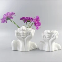 cheek support body silicone mold for handmade desktop decoration gypsum resin pen holder flower pot candlestick silicone mould
