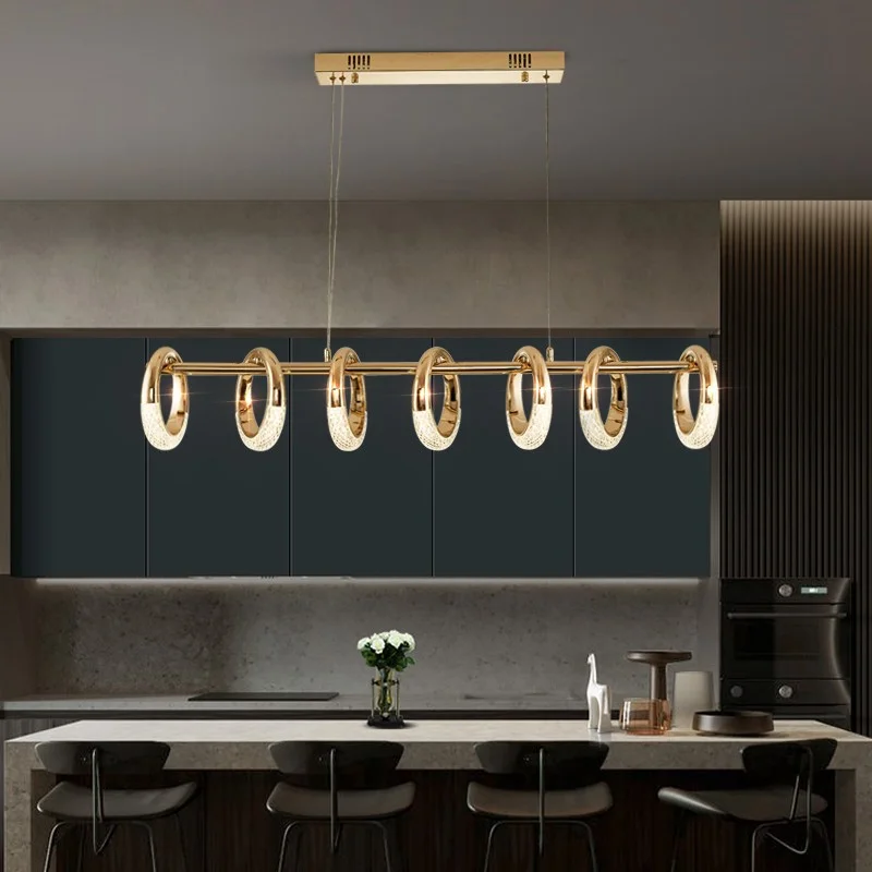 

Chandeliers Lights Luxury ModernLED Dining Room Zinc Alloy Creative Long Pendant Lamps Bar Coffee Shop Restaurant Designer Hang