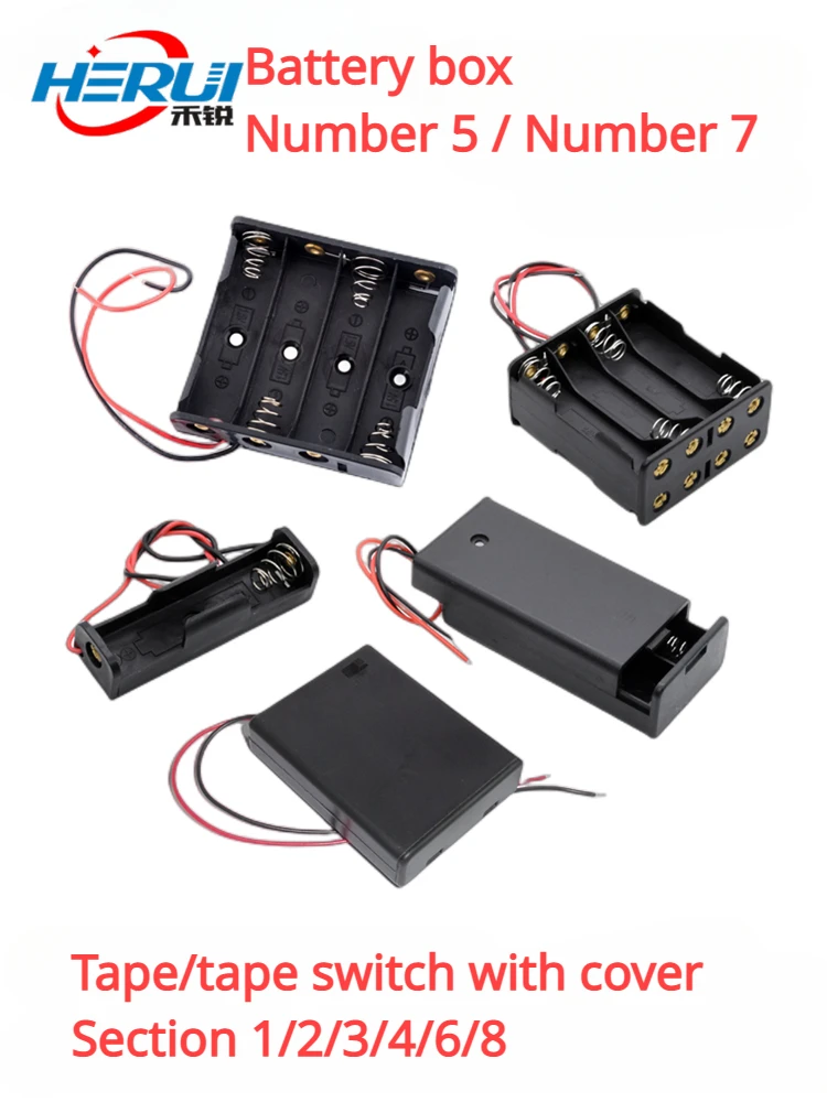 Аккумуляторный ящик No 5 нет. 7 с переключателем крышки провода 18650 держатель
