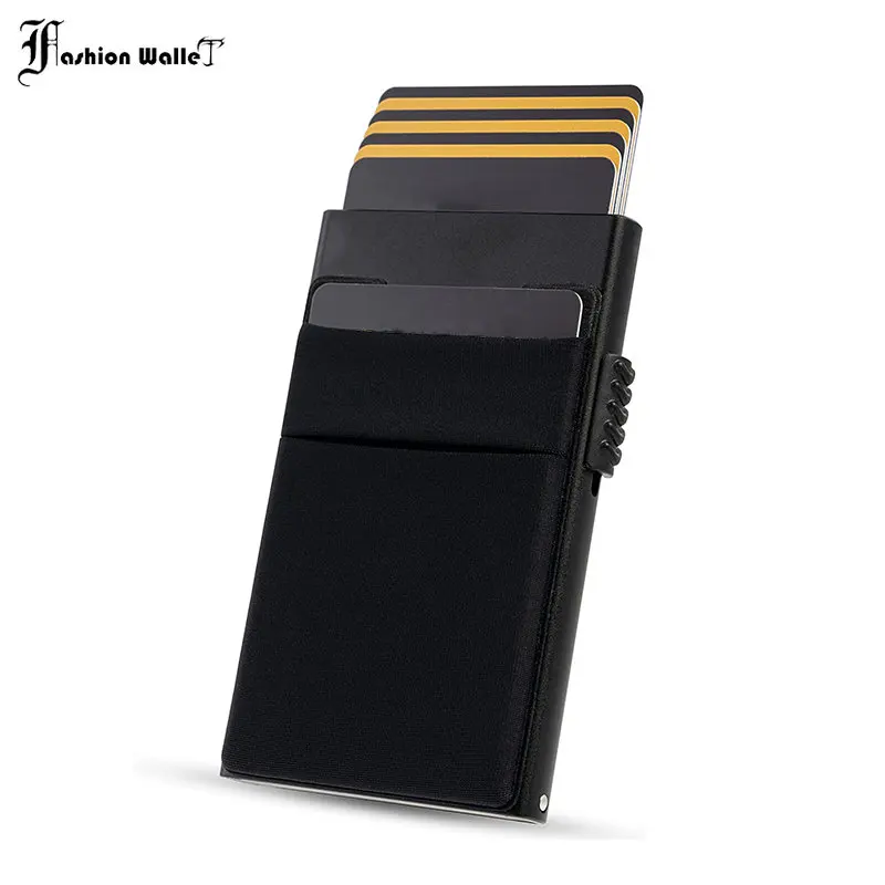Card Case with Coin Pocket Credit Card Holder Slim Wallet for 5-7 Cards Card Holder with RFID Wallet Mini  Aluminum Smart Wallet