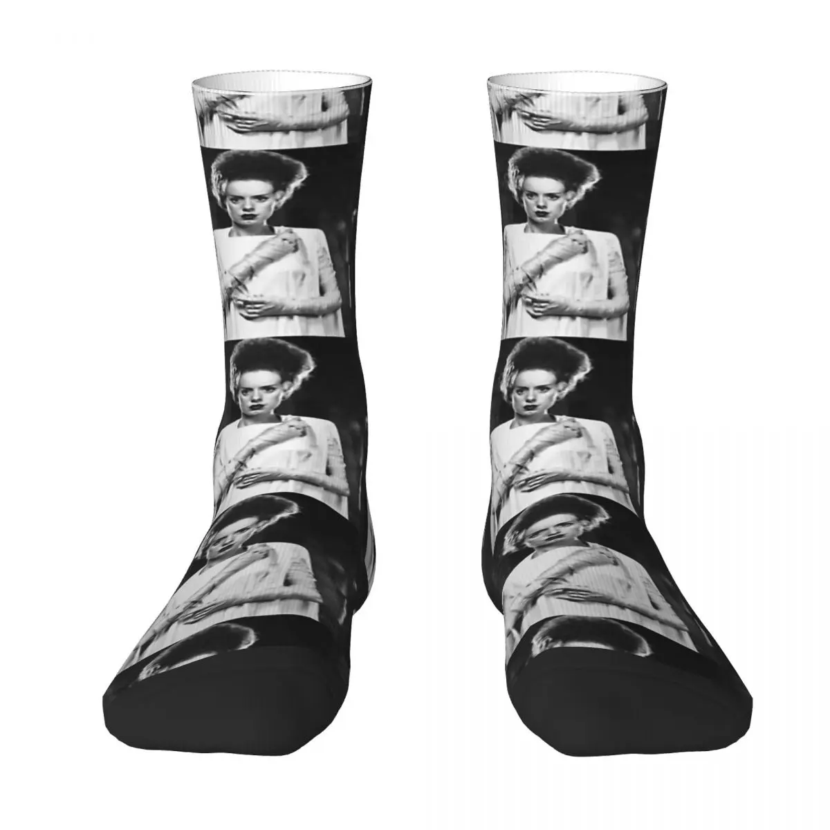 

Классические зимние носки унисекс с надписью Bride Of Frankenstein, велосипедные счастливые носки, уличный стиль, сумасшедшие носки