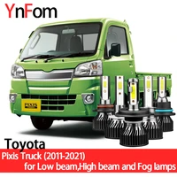 ynfom led headlights kit for toyota pixis truck s2 s5 2011 2021 low beamhigh beamfog lampcar accessoriescar headlight bulbs