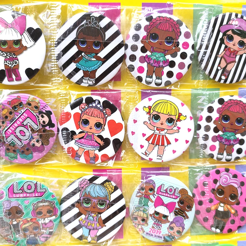 

10/20/30 Pcs Original Lol Surprise Lols Badge Dolls Decorations Birthday Party Kid Figure Cartoon Small Badges for Clothes Gift