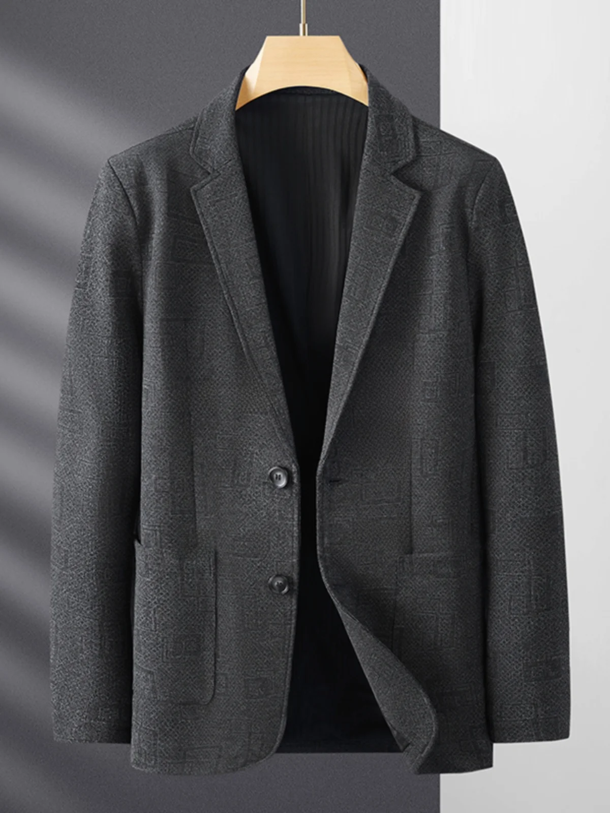 Осенний новый негладкий высококачественный костюм мужской больших размеров