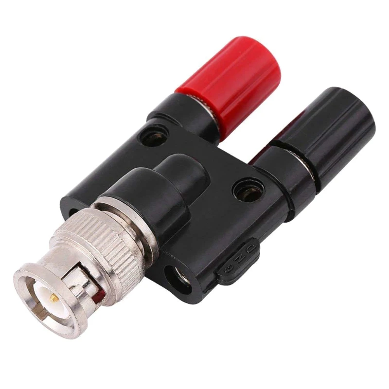 

BNC Male to 4mm Red & Black Banana Plug- Binder Post Socket Adapter 2Pcs/Set