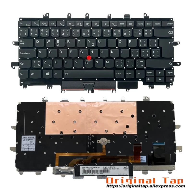 Клавиатура CZ с чешской подсветкой для Lenovo Thinkpad X1 Carbon 4-го поколения 4 SN20K74714 SN20K74754