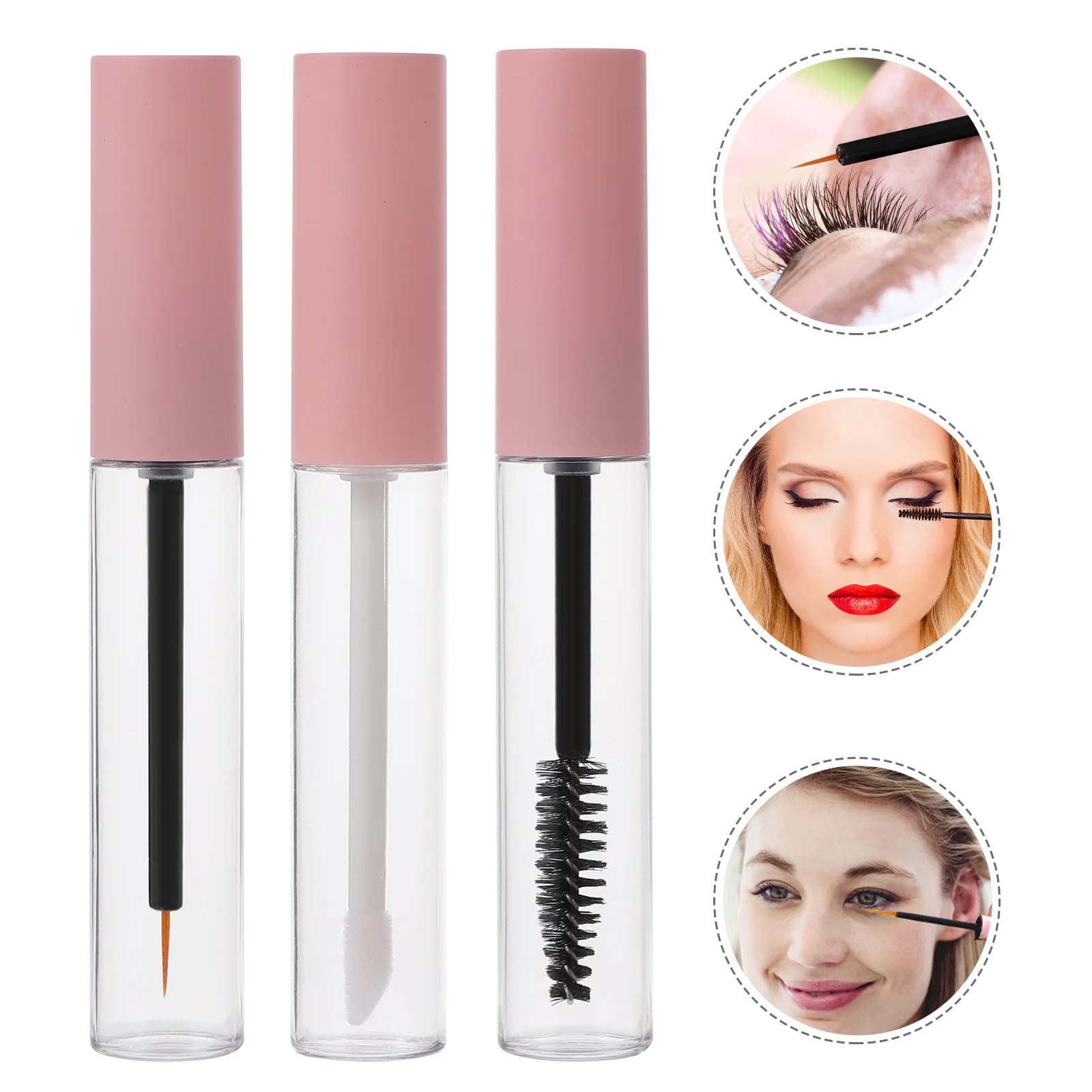 

6pcs Empty Mascara Tubes Eyelash Cream Containers Eyeliner Lip Gloss Tube Bottle