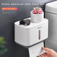 portable toilet paper holders tissue box storage rack wall mounted bathroom storage box waterproof paper towel rack wc restroom