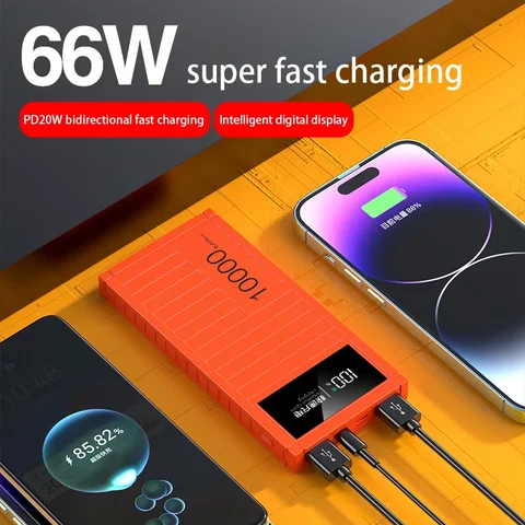 200000 МАч в форме контейнера, мобильный аккумулятор большой емкости для сверхбыстрой зарядки, классический четырехцветный, подходит для iPhone Xiaomi