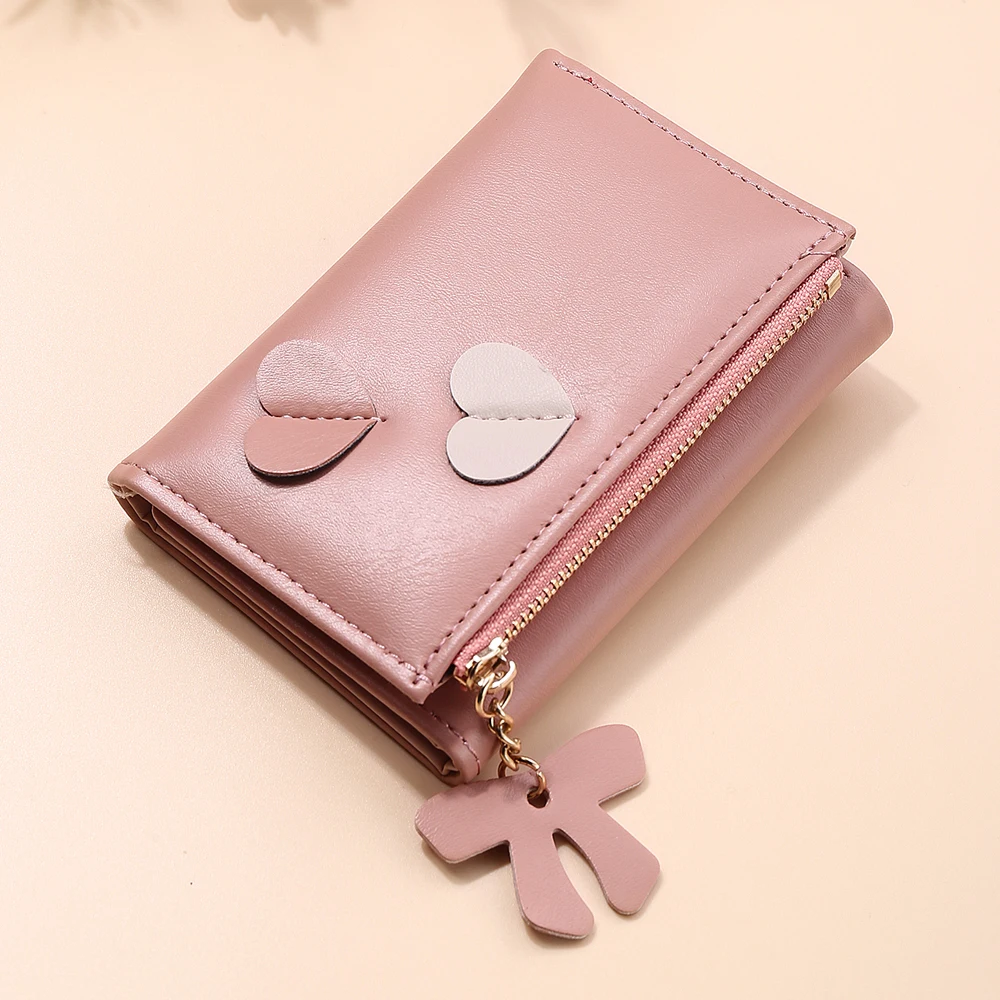 

Женские короткие кошельки, кошельки из искусственной кожи, кошелек с держателем для карт, женский маленький кошелек на молнии, модный кошел...