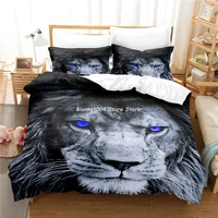 lion bedding set for bedroom soft bedspreads for bed home comefortable duvet cover quilt cover and pillowcase
