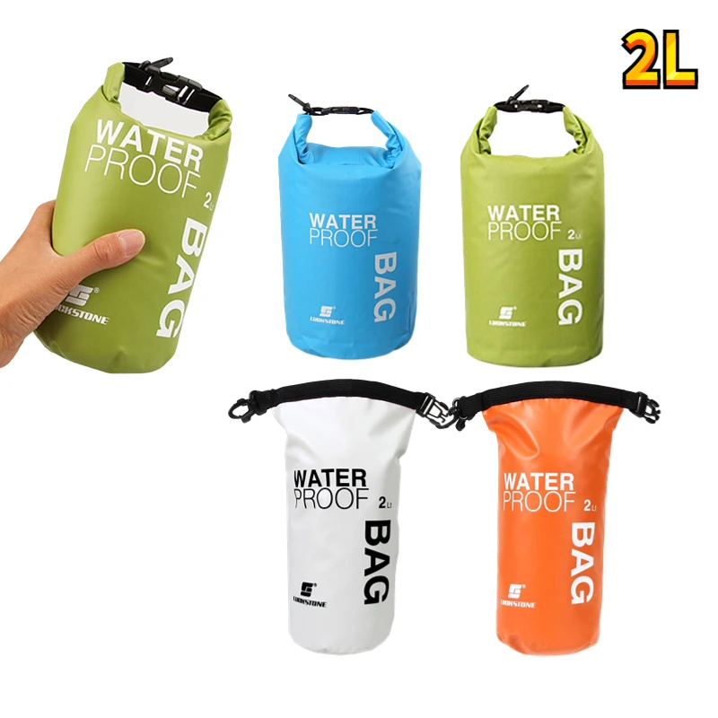 

2L PVC Waterproof Dry Bag Pack Sack Swimming Rafting Kayaking River Trekking Floating Sailing Canoing Boating Water Bag Backpack