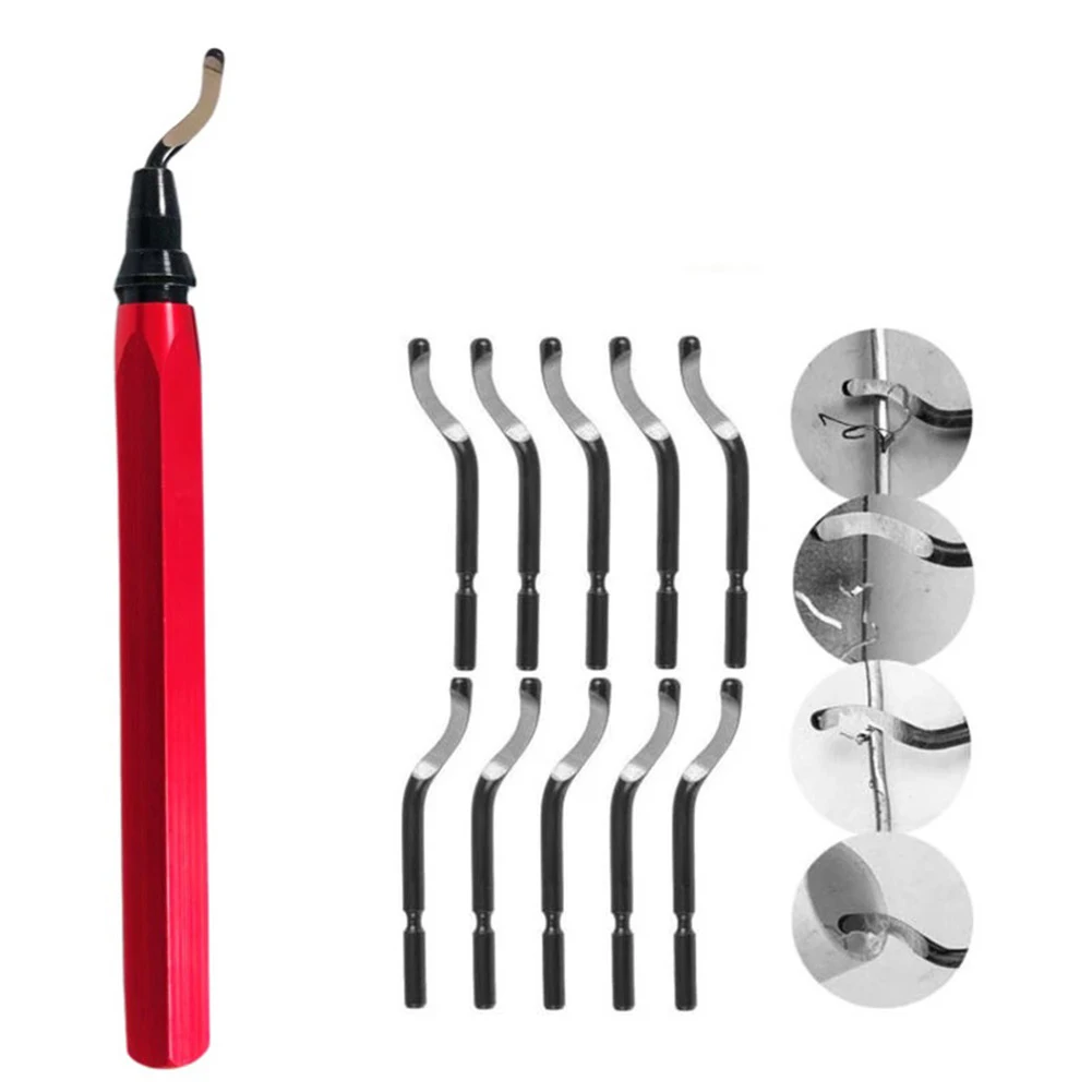 

Hand Tools Deburring Blades Convenient Cutting 1 Set 360 Degrees Cutting Tool Deburr Blade Flexible Handle Burr