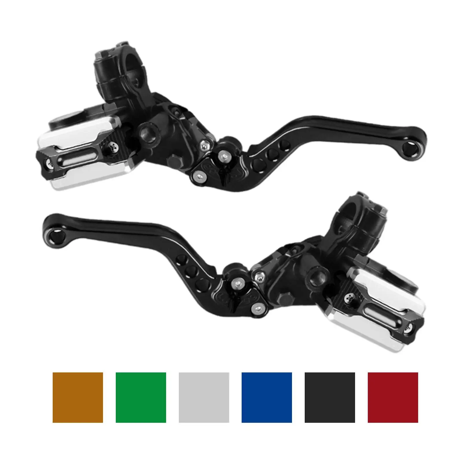 

2x Motorcycle Brake Clutch Master Cylinder Reservoir Levers 7/8" 22mm Fit for