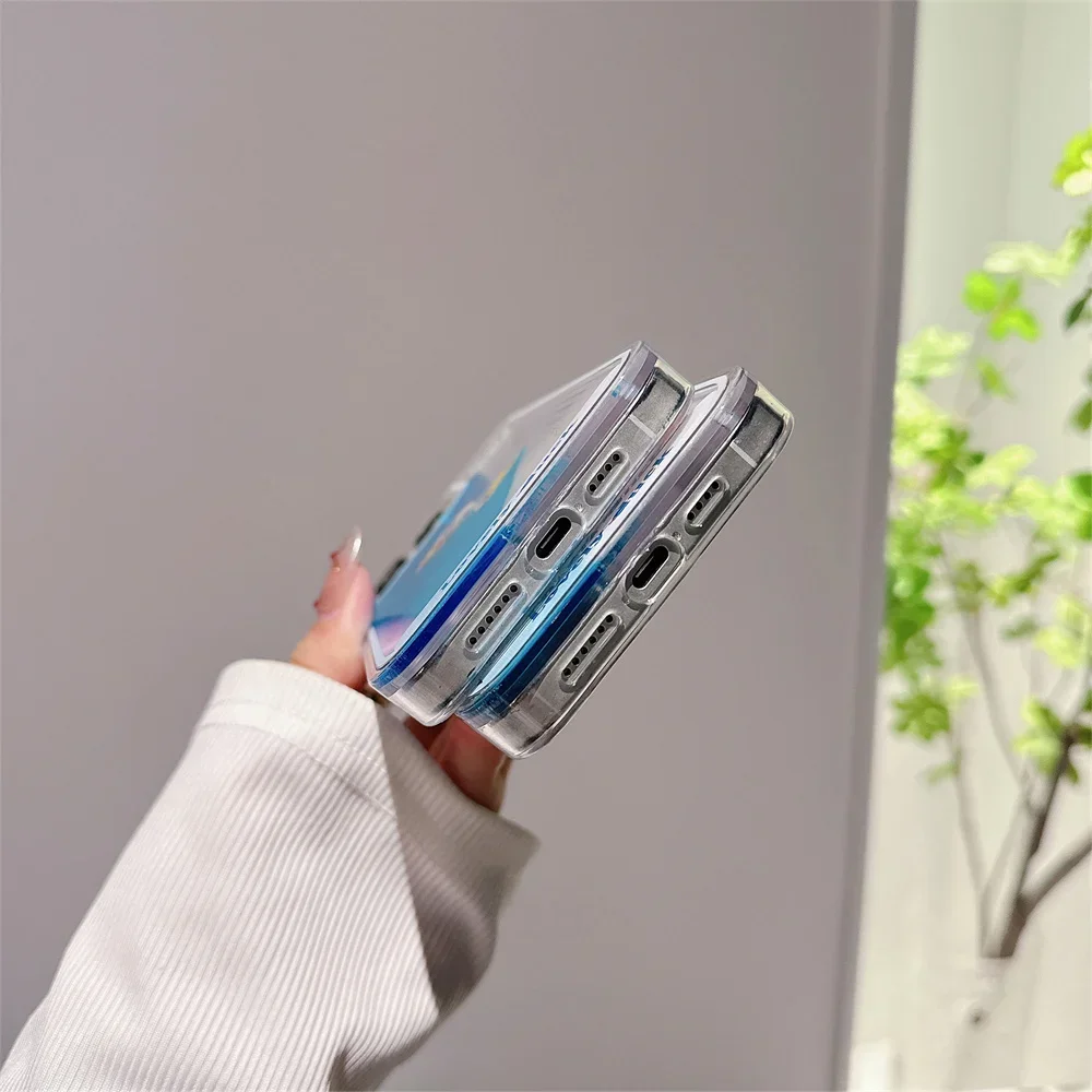 Плавающая жидкость зыбучий песок прозрачный мягкий чехол для iPhone 15 Plus 14 12 11 13 Pro MAX