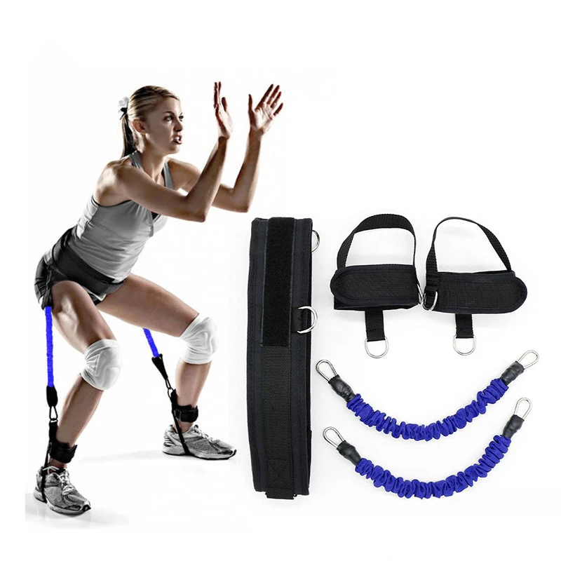 

Fitness Bounce Trainer Rope Resistance Band Basketball Tennis Running Jump Leg Strength Agility Training Strap Equipment