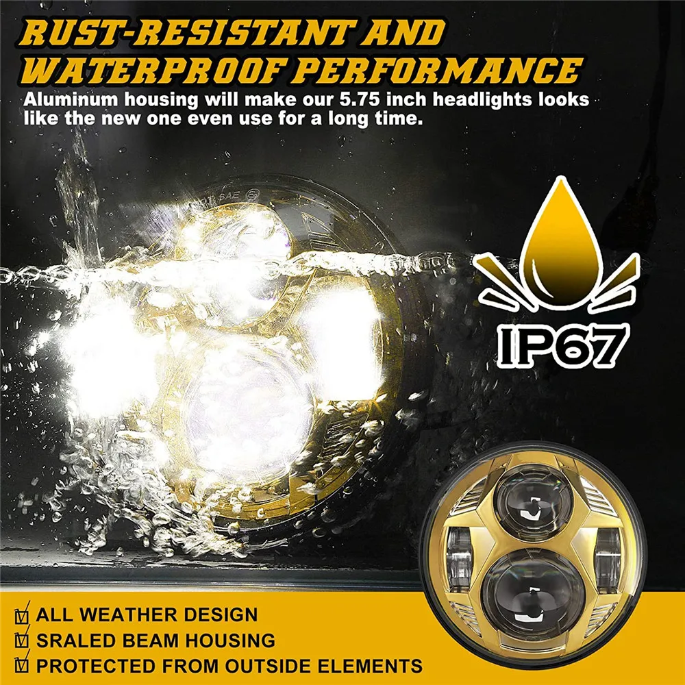 1 шт. 45 Вт 7 дюймов мотоциклетная светодиодная фара в сборе для уличного