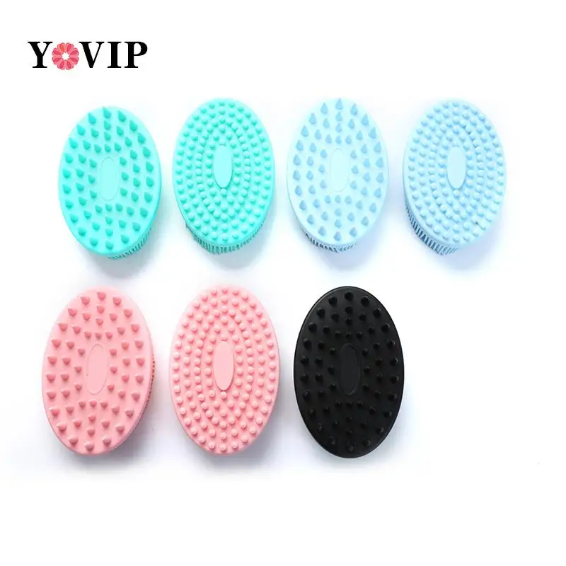 

1PC Silicone Body Brush Baby Shower Sponge Dry Massage Brush Bath Towels For Body Head Body Scalp Massage Brush
