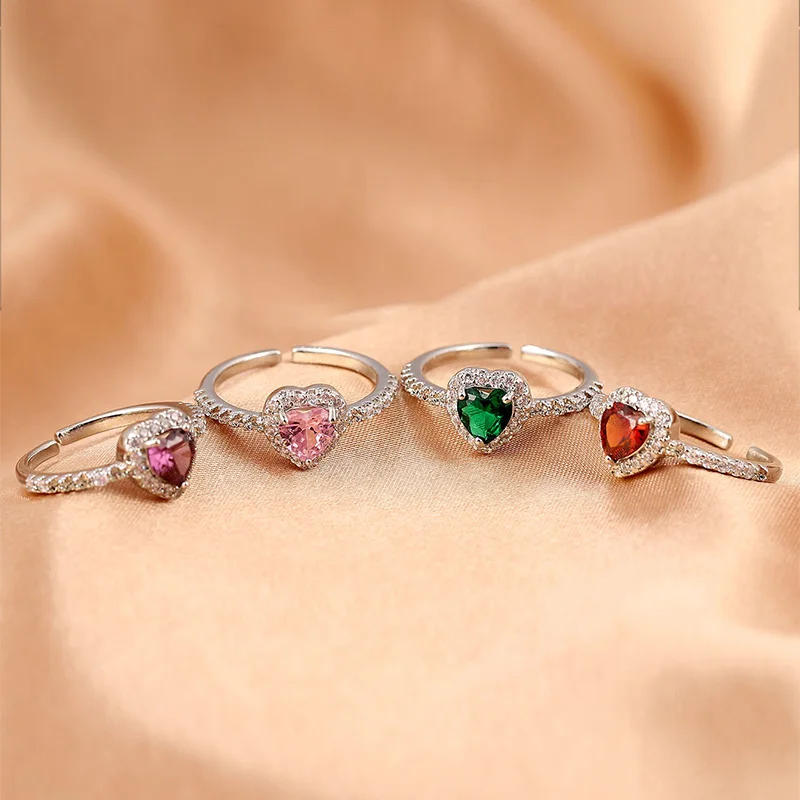 Foxanry Серебряное Стандартное Кольцо С Кубическим Цирконием Для Женщин И Девочек