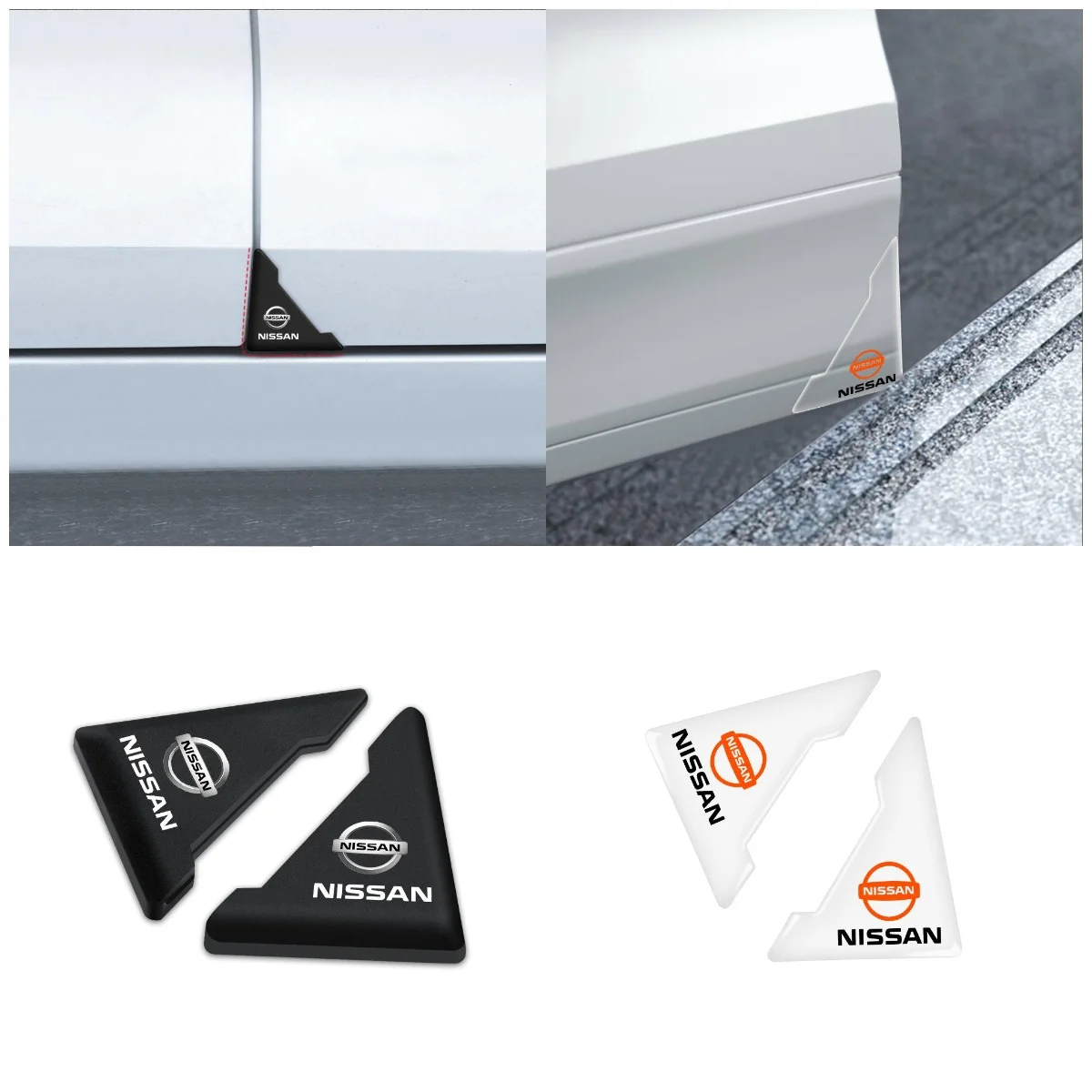 2 шт./набор силиконовые накладки на переднюю дверь автомобиля