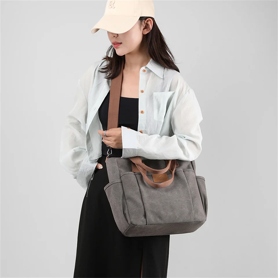 Women Canvas Single Shoulder Bag Designer Handbags Ladies High Quality  Female Large Capacity Tote Top-handle Bag Crossbody Bag