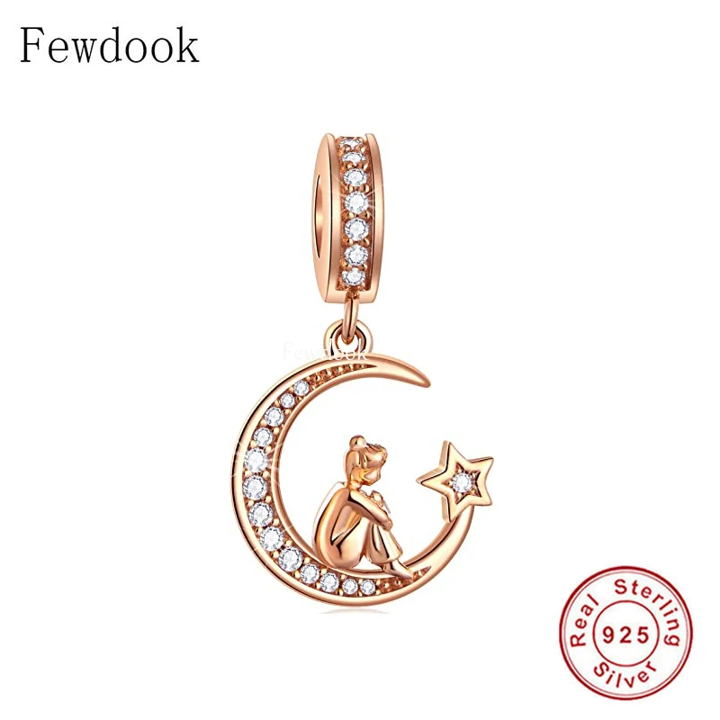 

Fit Original Charm Bracelet 925 Silver I Love You To The Moon And Back Girfriend Bead For Making Valentine Day Berloque 2022 DIY