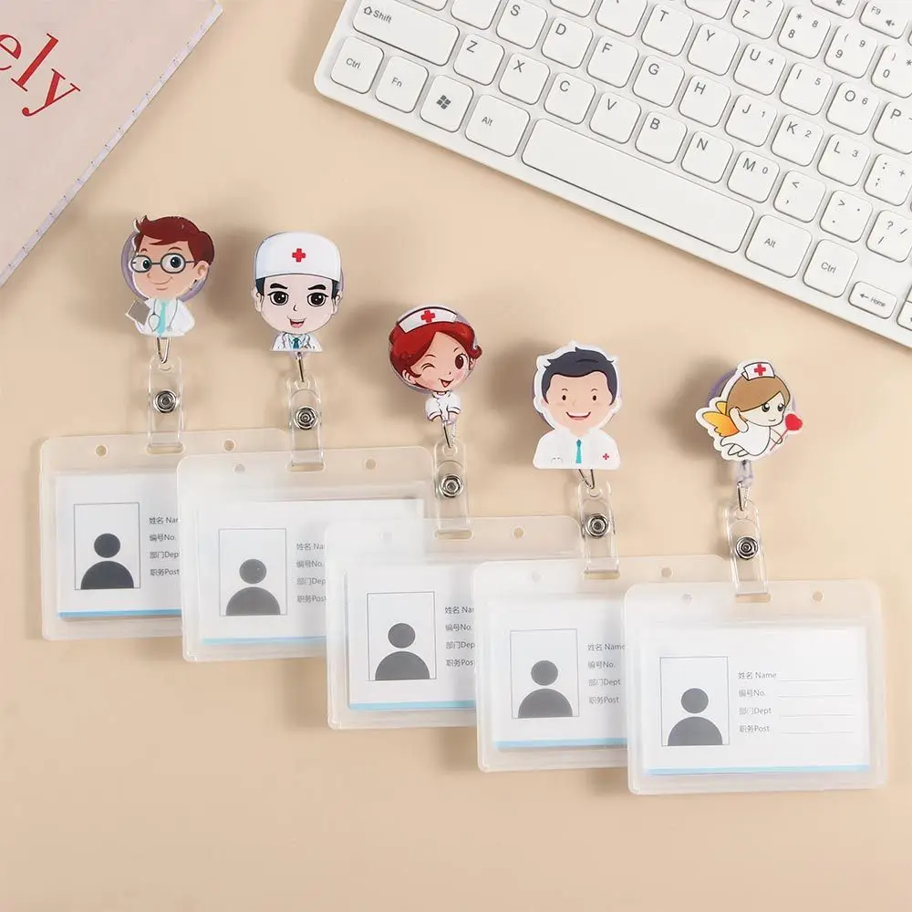 

Holder Clip Badge Holder Clip ID Card Business Card Name Card Holder ID Badge Holder Nurse Doctor Retractable Badge