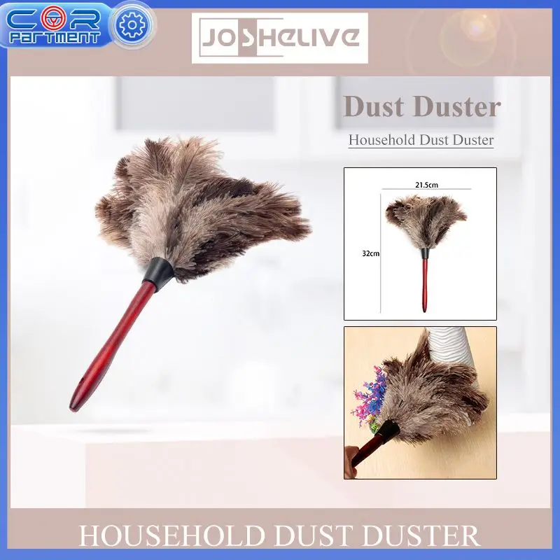

Electrostatic Feather Dusters Anti-static With Wood Long Handle Ostrich Duster Portable Cleaning Accessories Wood Handle Brush