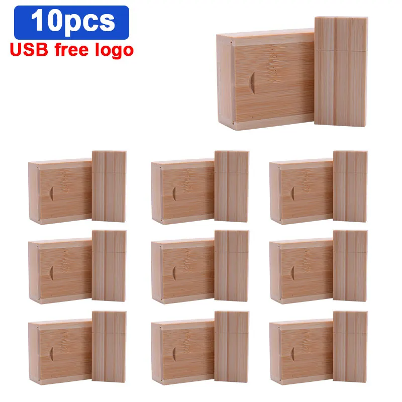 

10pcs/lot wooden USB+box Flash Drive 128GB Pen Drive 8G For photography 64GB 32GB 16GB Pendrive USB Stick Memory Stick free logo